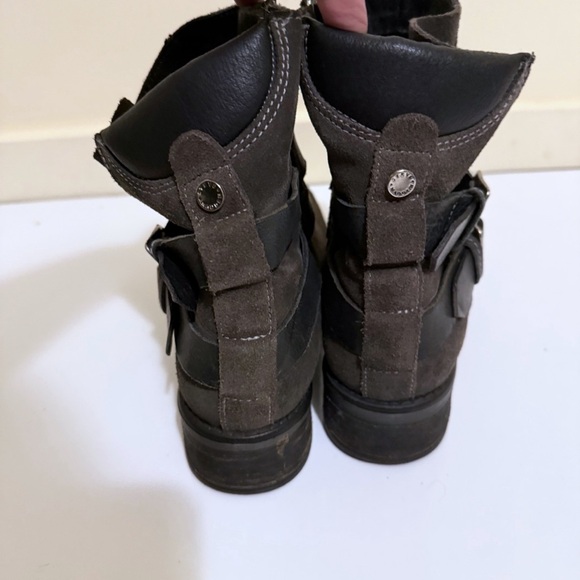 Steve Madden Dormaa Boots Women's Leather Moto Biker Buckle Strap SZ 9.5 - Picture 5 of 10